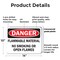 Signmission Flammable Material No Smoking Or Open Flames Danger Sign, Plastic, 14in W x 10in L, 2PK OS-2PACK-DS-P-1014-L-19370 - alternate 9